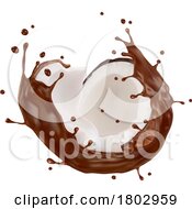 Poster, Art Print Of Coconut And Chocolate Splash