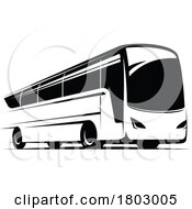 Poster, Art Print Of Black And White Tour Bus