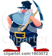 Poster, Art Print Of Gnome Miner With A Pickaxe