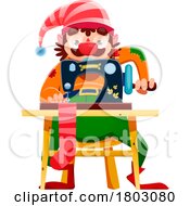 Poster, Art Print Of Gnome Sewing