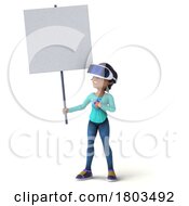 3d Indian Woman On A White Background