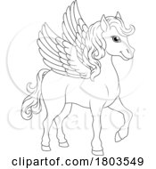 Pegasus Wings Horse Cartoon Animal Illustration