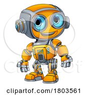 Poster, Art Print Of Robot Mascot Cartoon Cute Fun Alien Character Man