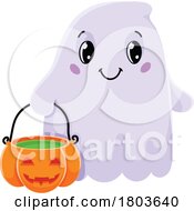 Cute Halloween Ghost Trick Or Treating