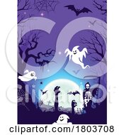 Poster, Art Print Of Halloween Background Of Rising Zombies