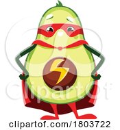 Poster, Art Print Of Super Avocado Food Character