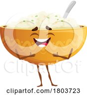 Poster, Art Print Of Bowl Of Oatmeal Food Character