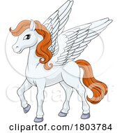 Pegasus Wings Horse Cartoon Animal Illustration by AtStockIllustration