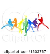 Poster, Art Print Of Baseball Silhouette Players Player Silhouettes