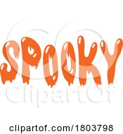 Poster, Art Print Of Dripping Orange Spooky Text Design
