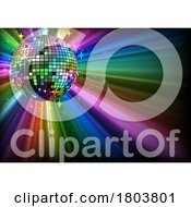 Poster, Art Print Of Rainbow Disco Ball Party Background