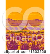 Poster, Art Print Of Atacama Desert In Argentina And Chile Wpa Art Deco Poster