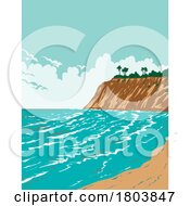 Poster, Art Print Of Del Mar Rivermouth In Orange County California Wpa Poster Art
