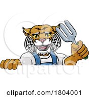 Poster, Art Print Of Wildcat Gardener Gardening Animal Mascot