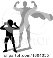 09/21/2023 - Superhero Child Kid With Super Hero Shadow