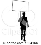 09/23/2023 - Protest Rally March Picket Sign Silhouette Person