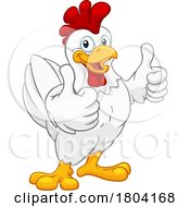 Chicken Cartoon Rooster Cockerel Character by AtStockIllustration #COLLC1804168-0021