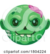 Poster, Art Print Of Halloween Zombie Emoji