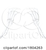 Halloween Skeletal Hands Forming A Heart by Vector Tradition SM