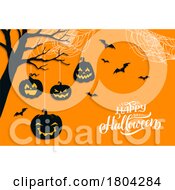 Halloween Pumpkins and Bats by Vector Tradition SM #COLLC1804284-0169
