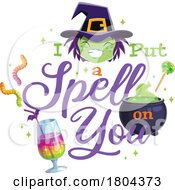 Halloween Witch With I Put A Spell On You Text