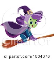 Poster, Art Print Of Halloween Witch In Flight