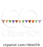 Poster, Art Print Of Halloween Party Bunting Border