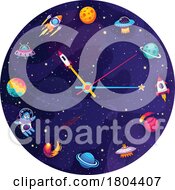 Poster, Art Print Of Outer Space Clock