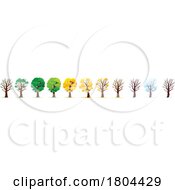 Poster, Art Print Of Tree Shown Throughout The Seasons Of The Year