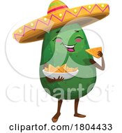 Mexican Avocado Food Mascot by Vector Tradition SM