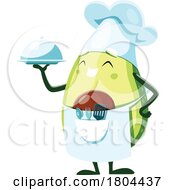 Avocado Chef Food Mascot