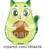 Caticado Avocado Food Mascot by Vector Tradition SM