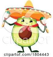 Mexican Avocado Food Mascot by Vector Tradition SM