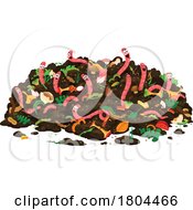 Poster, Art Print Of Earth Worms In A Compost Pile