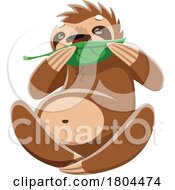 Poster, Art Print Of Sloth Eating A Leaf