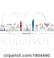 Poster, Art Print Of Bankkok Landmarks And Symbols