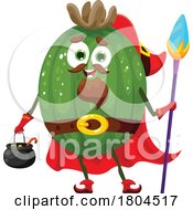 Halloween Wizard Feijoa Food Mascot by Vector Tradition SM