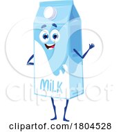 Milk Carton Food Mascot by Vector Tradition SM