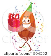 Party Almond Food Mascot by Vector Tradition SM