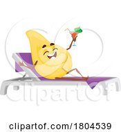 Sunbathing Tortellini Pasta Food Mascot