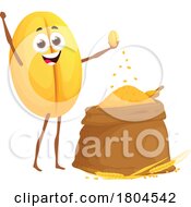 Poster, Art Print Of Wheat Food Mascot