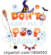 Poster, Art Print Of Halloween Ghosts With Dont Scare Me I Poop Easily Text