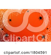 Poster, Art Print Of Halloween Background With Spiders