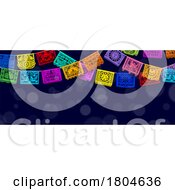 Poster, Art Print Of Day Of The Dead Dia De Los Muertos Background With Papel Picado Banners
