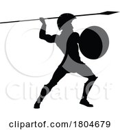 10/02/2023 - Spartan Silhouette Gladiator Trojan Greek Warrior