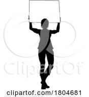 10/02/2023 - Protest Rally March Picket Sign Silhouette Person