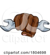 10/02/2023 - Spanner Wrench Fist Hand Comic Pop Art Cartoon
