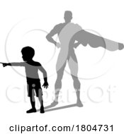 10/03/2023 - Superhero Child Kid With Super Hero Shadow