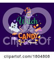 Halloween Design On Purple by Vector Tradition SM