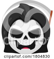 Poster, Art Print Of Grim Reaper Halloween Emoji
